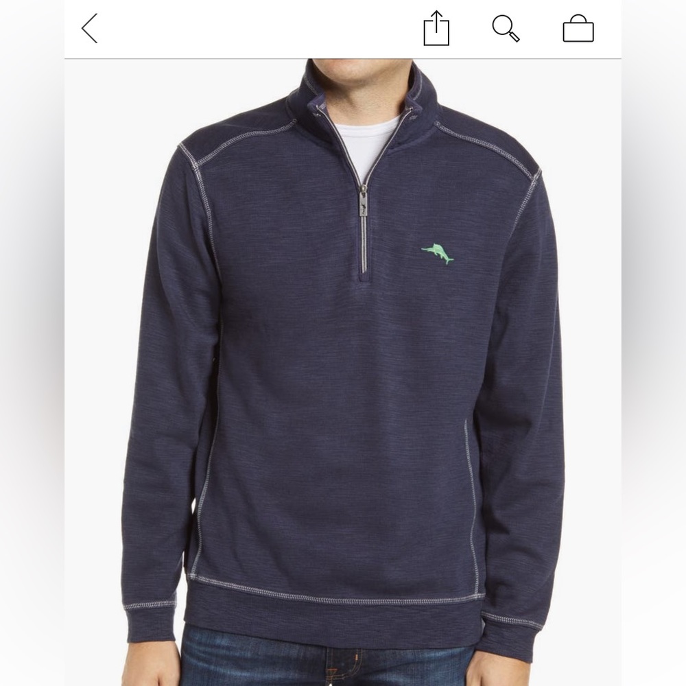 Tommy Bahama - Tobago Bay Half Zip Pullover Sweatshirt Men’s Medium